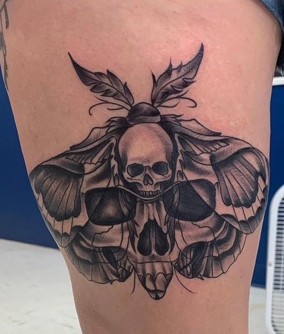 Skull Moth Tattoo